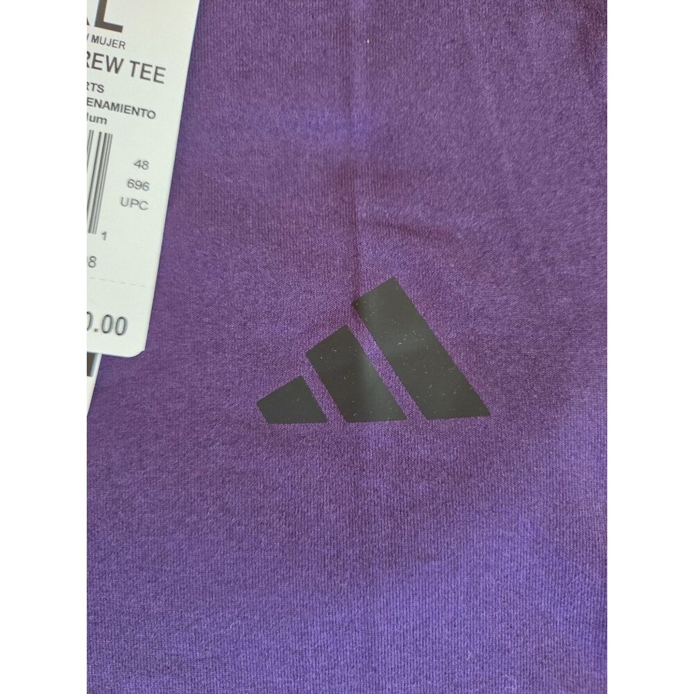 Adidas Womens Climalite Crew Tee XL Purple Activewear Lightweight NWT - Picture 4 of 11